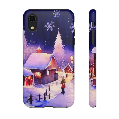 Christmas Homes in the Snow - Impact Resistant Phone Case iPhone XR Matte